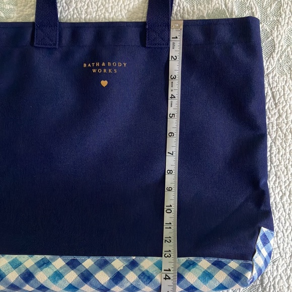 Bath and Body Works Gingham Canvas Tote Bag Brand New - Picture 5 of 8